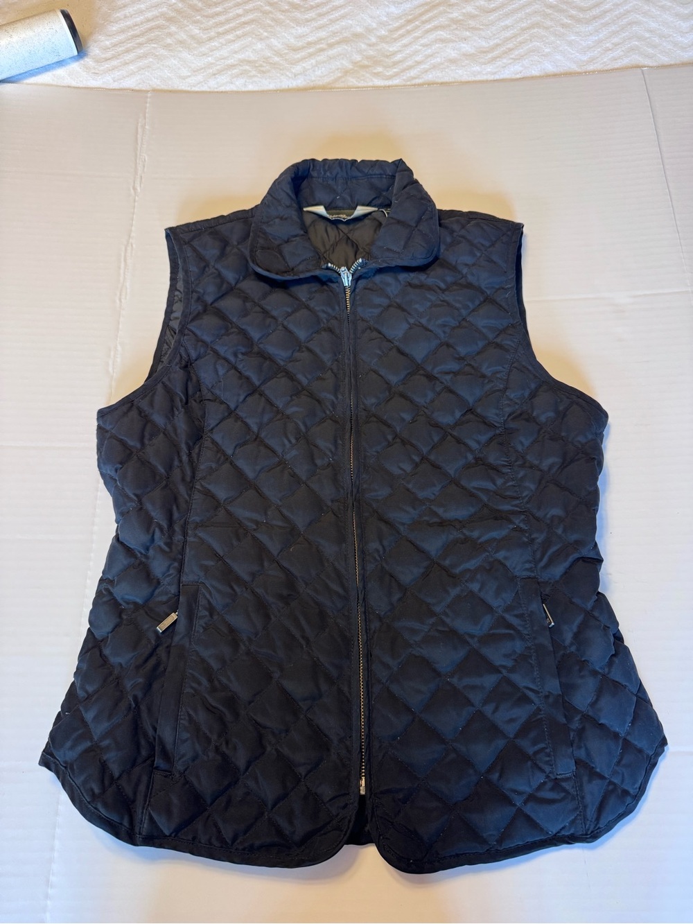 Eddie Bauer Black Quilted Sleeveless Vest